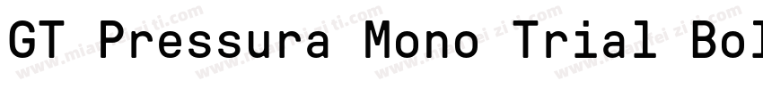 GT Pressura Mono Trial Bold Bold I字体转换